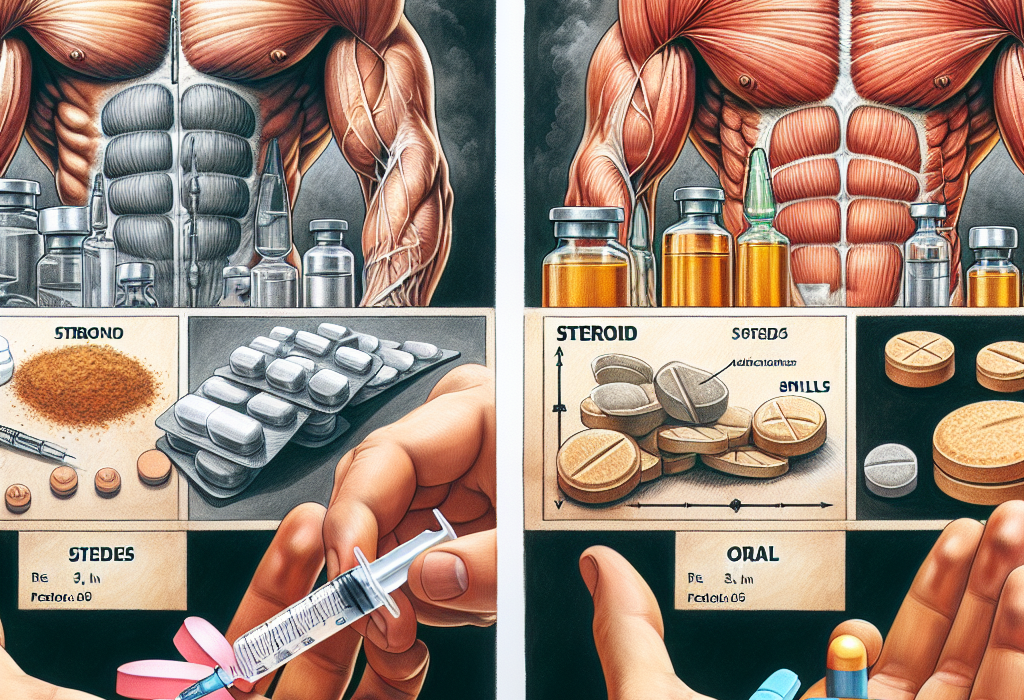 Analyse comparative des injections de stéroïdes et des stéroïdes oraux