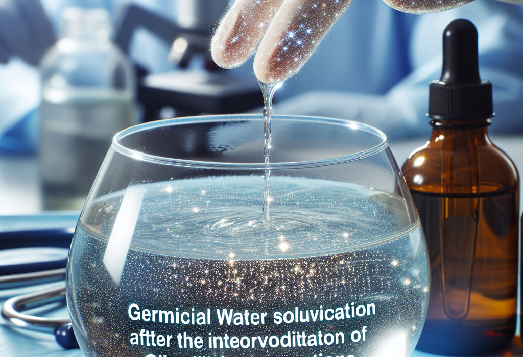 Eau Germicide et prévention des lésions après l'introduction de préparations huileuses