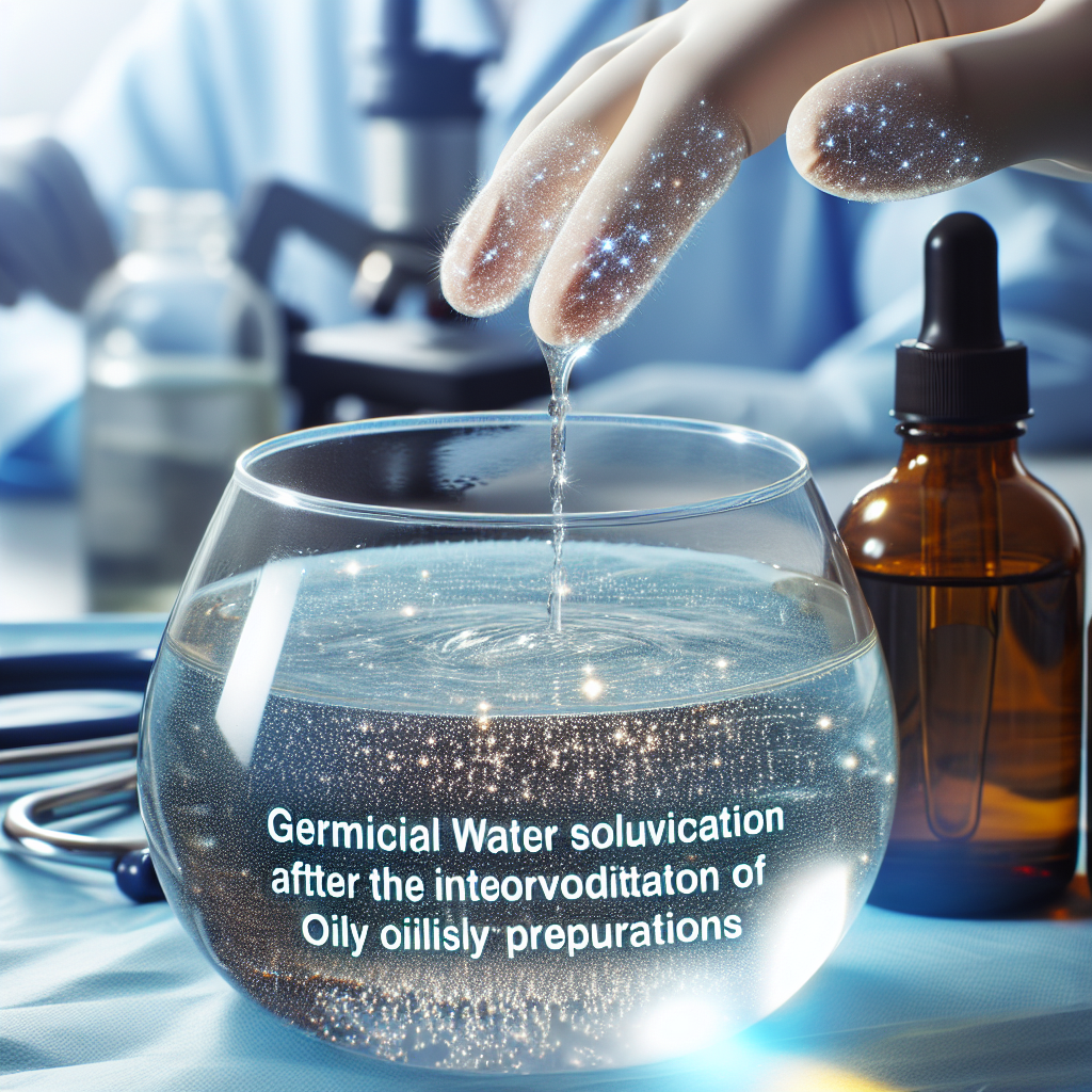 Eau Germicide et prévention des lésions après l'introduction de préparations huileuses